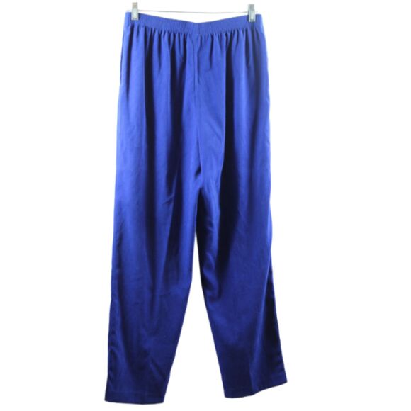 Allison Daley Blue Women's Pull On Dress Pants Elastic Stretch Waist 14 044 - Picture 3 of 4